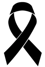 F Fuck-Cancer Awareness Ribbon Vinyl Decal Car Truck Window Sticker Black White