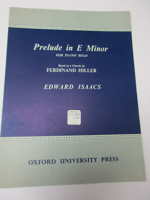 Edward Isaacs Prelude in E Minor Piano Solo Sheet Music Oxford University Press