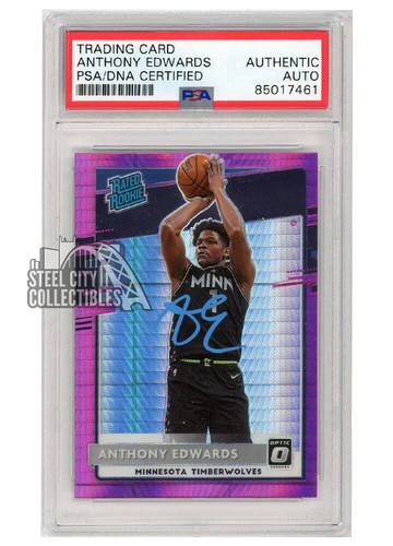 Anthony Edwards [Autograph Pink] #151 2020 Panini Donruss Optic card