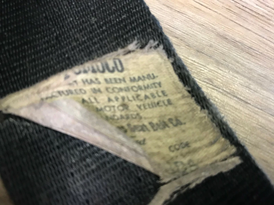 Torino Fairlane GT 1968 1969 Ranchero usado OEM cinturón de seguridad retractor negro (B) Foto 4 de 4