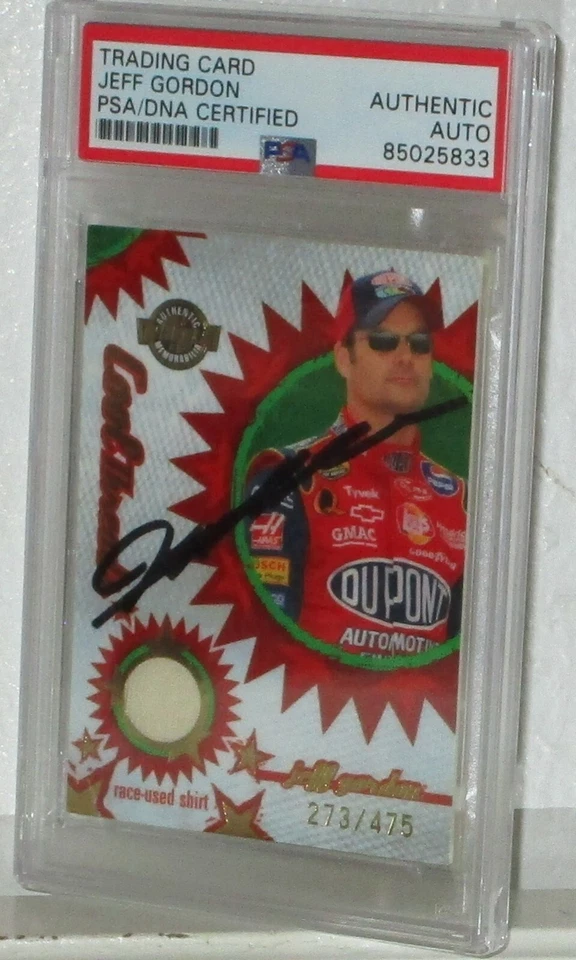 2005 WHEELS JEFF GORDON AUTOGRAPHED SHIRT CARD #273/475 PSA/DNA AUTHENTIC AUTO - Image 3 of 4