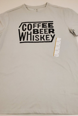 Coffee Beer Whiskey GoodFellows size SMALL T-shirt NEW!