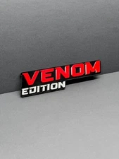 Red Venom Edition Emblem Car Badges Badass 3D Sticker Decal Multicolor