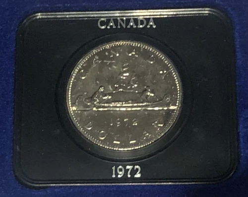 1972 Canadian Silver Dollar Proof 50% Silver Coin in Original Box
