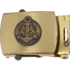 Brass Navy Usn Military Sailor Aviation Scpo Uss Vet Cpo 90s Vintage Belt Buckle