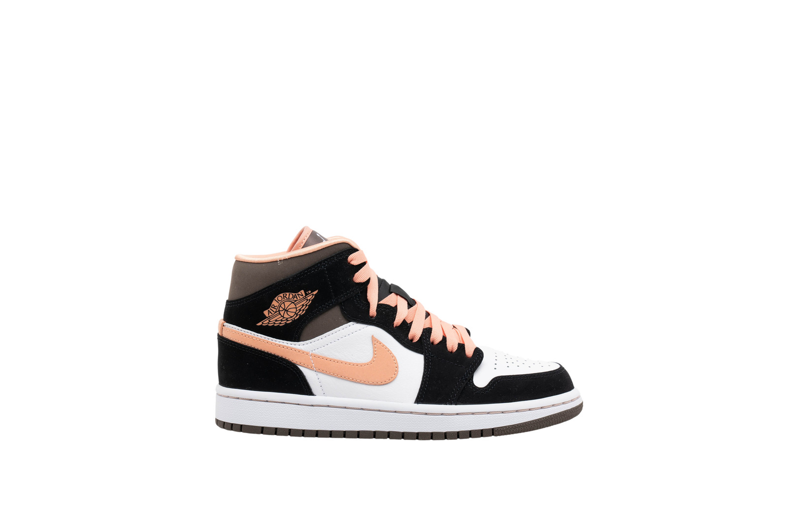 jordans black and peach