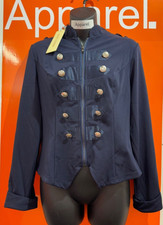 Kate Kasin Double-breasted Blazer, Blue,size Medium, New With Tag, Rrp £44, B138