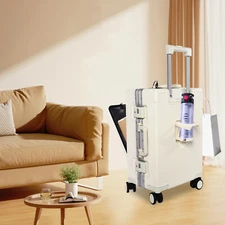 20" Boarding Suitcase Laptop Case Trolley Business Travel Spinner Luggage w/ USB