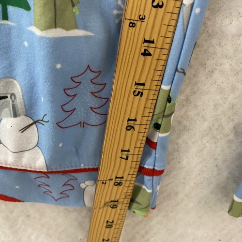 Star Wars Pajama Kids S 6/7 Blue Mandalorian Grogu Yoda Christmas Flame Resist - Picture 13 of 15