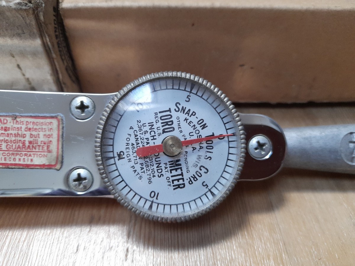 SNAP-ON TOOLS 1/4 DRIVE TORQOMETER TQ-1-FU TORQUE WRENCH SNAP-ON TOOLS 1/4 DRIVE TORQOMETER TQ-1-FU TORQUE WRENCH