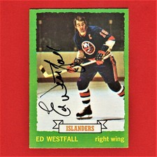 Autographed Ed Westfall 1973 Topps Card 67 A4