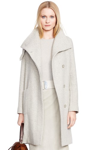 Neu mit Etikett $ 3,5 K Ralph Lauren Black Label Damen grau Hallie Wolle-Kaschmir Mantel, US 2