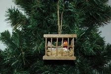 Chicken, Hen In Crate Christmas Ornament