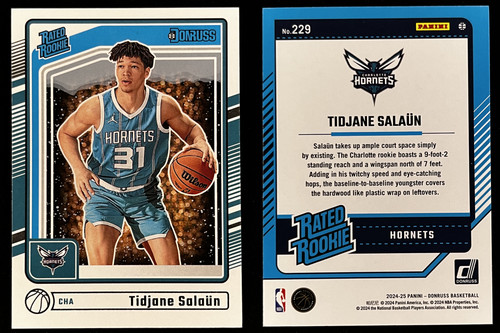 Tidjane Salaun [Winter Gold] #229 2024 Panini Donruss card