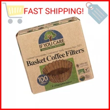 If You Care Unbleached Coffee Filters Basket, 8 inch, 100 ct