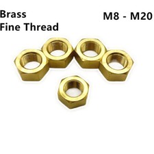 Fine Thread Brass Hexagon Nuts Hex Nut M8 M10 M12 M14 M16 M18 M20