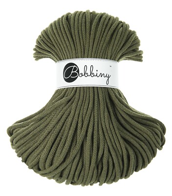 Bobbiny Braided Cotton Cord - Avocado | 5mm 100m/108yds