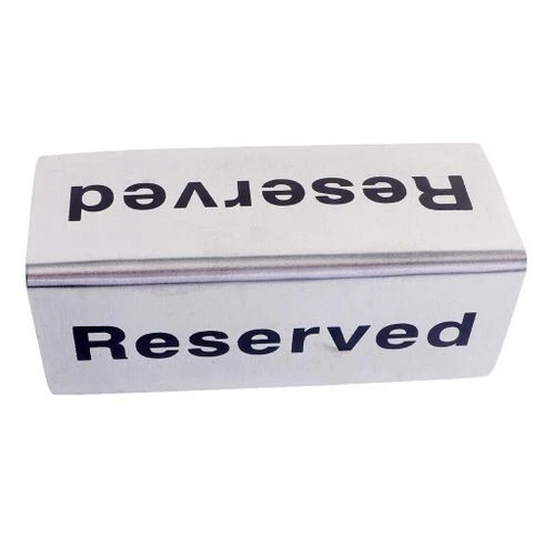 Reserved Table Sign 12*5cm(JS17) Stainless Steel Restaurant Tabletop Up to 10pcs - image 4 of 4