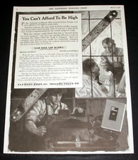 1919 OLD MAGAZINE PRINT AD, CLEMSON HACK SAW BLADES, YOU CANT AFFORD TO BE HIGH!