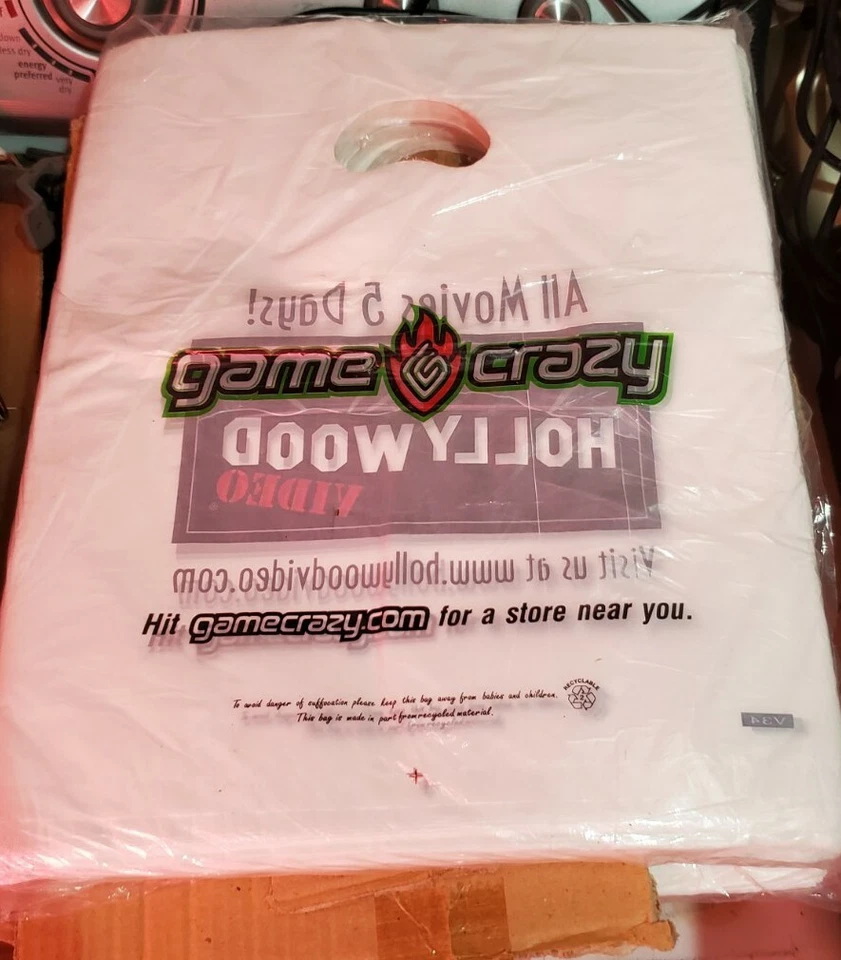 20 Nuevas Bolsas Clásicas de Tienda de Alquiler de Videojuegos Locos Hollywood Videojuegos De Colección Foto 2 de 4