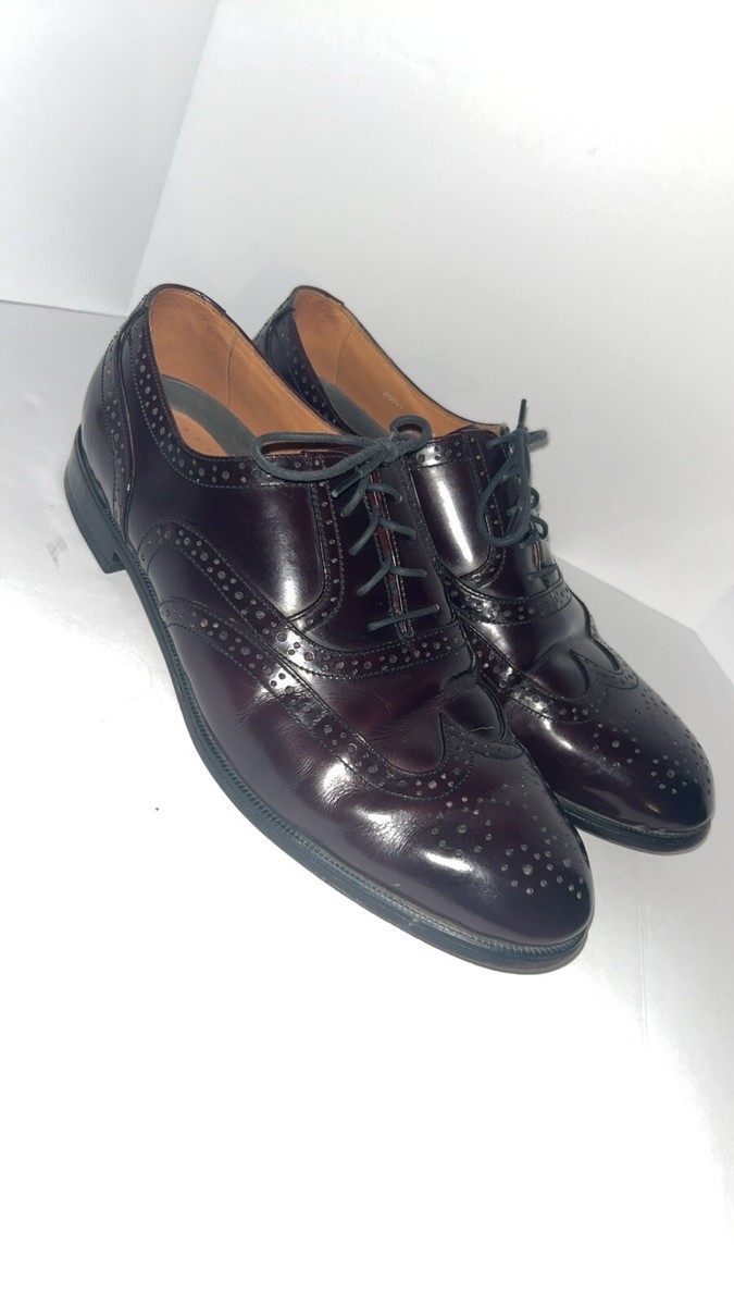 vintage mens french shriner Whitman brown leather wingtip  display picture 1