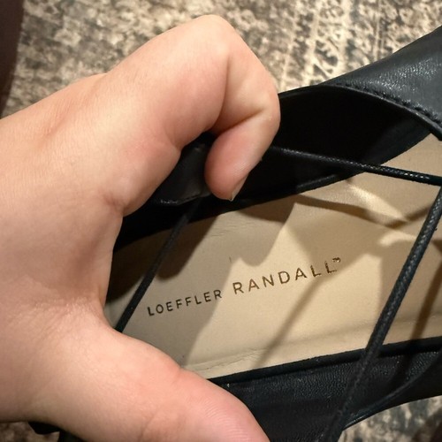 Loeffler Randall Black Pointed-Toe Flats with Lace-Up size 7 - Picture 5 of 9