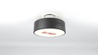 Calgary Flames Hockey Puck Light - Vintage Wordmark Logo (w/ Real Puck Texture)