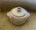 Frankoma 5W Stoneware Pottery Tan/Light Brown Bean Pot & Lid MINT CONDITION — photo 3