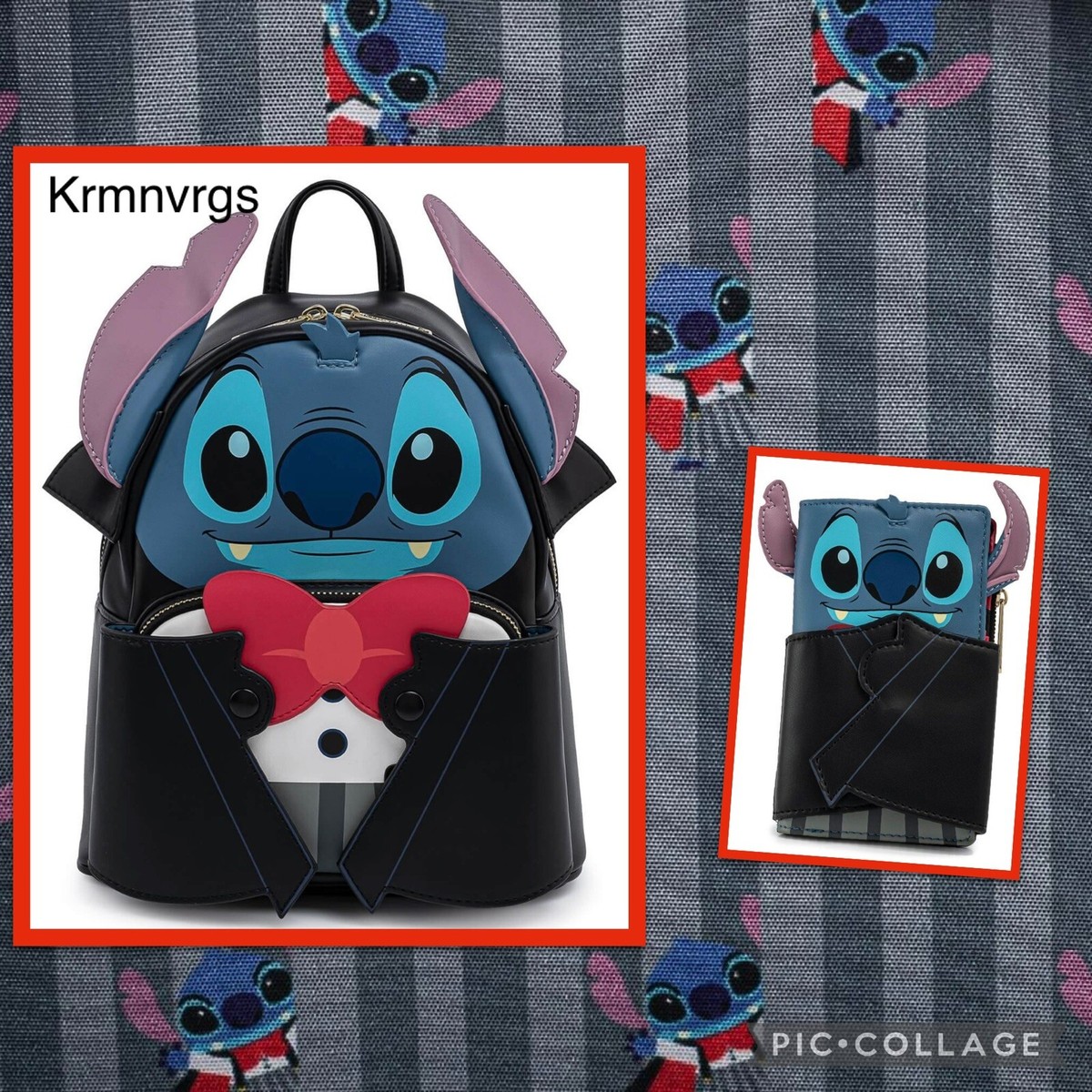 Loungefly Disney Lilo & Stitch Vampire Stitch Bow Tie Mini Backpack NEW Loungefly Disney Lilo & Stitch Vampire Stitch | Mercari main image 2