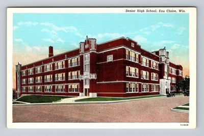 #ad Eau Claire WI Wisconsin Senior High School Vintage Postcard $0.99