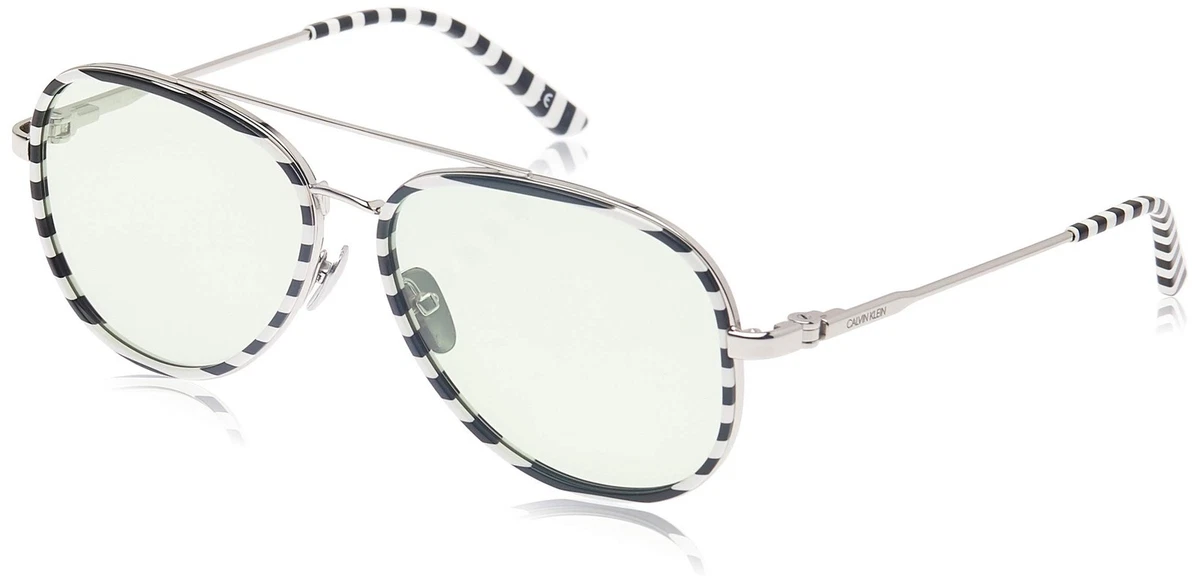 Calvin Klein White Large Sunglasses R5085 101 130 Calvin Klein White Sunglasses for Women for sale | eBay main image 2