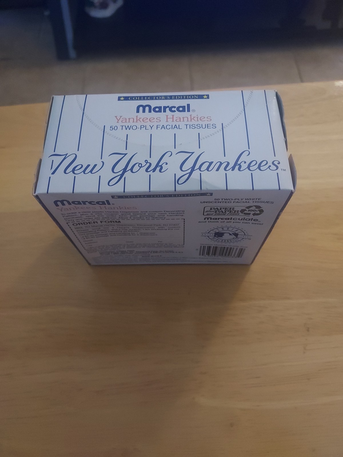 Marcal Yankees Hankies NY Yankee Tissues Novelty Collectible