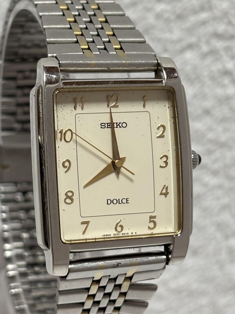 Seiko Dolce Quartz 5E31-5000 Men's Watch in Working Condition