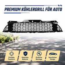 F�r BMW Mini R55 R56 R57 R58 R59 Schwarz Gl�nzend Frontgrill K�hlergrill