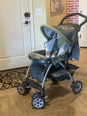 Chicco Stroller Gray/Green, Cup Holder, Storage Basket, Rubber Tires - PICK UP