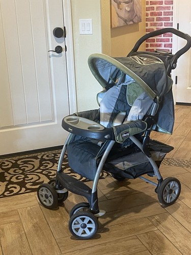 (PICK UP ONLY) CHICCO Stroller Gray/Green, Cup Holder, Storage Basket