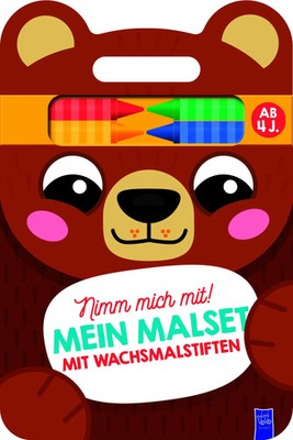 Nimm mich mit: Mein Malset mit Wachsmalstiften 4+ (Cover Bär) | Taschenbuch
