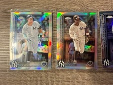 2025 Topps Chrome Aaron Judge #99 Topps Refractor And Sepia + 3 Base Yankees