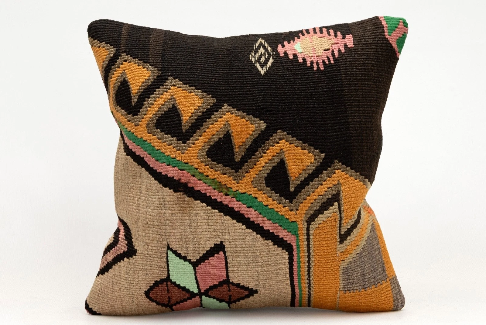 Decorative Pillow Cover, 16x16 in, Ethnic Pillow, Throw Pillow, Sofa Cushion
