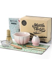 Matcha Whisk Set, 7 Pcs, Matcha Kit Includes Matcha Bowl, Matcha Whisk and Ho...
