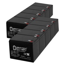 Mighty Max 12V 12AH SLA Battery Replacement for Riding Car - 10 Pack