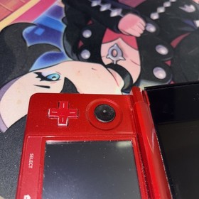 Nintendo 3DS  Flame Red Handheld Console Tested Working No Stylus Clean!