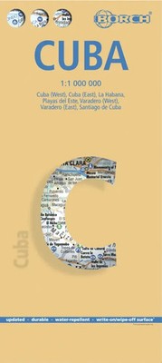 Borch Map Cuba. Kuba | Deutsch | (Land-)Karte | Mehrfarbendruck. Gefalzt | 2 S.