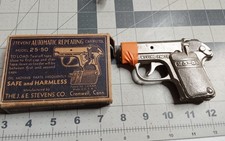 J E Stevens Cast Iron Cap Gun 25-50 Boxed