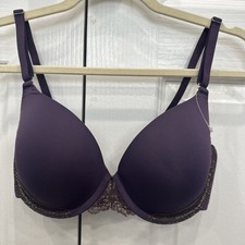 SOMA Memorable Full Coverage Lace Trim Bra - Sz 34D