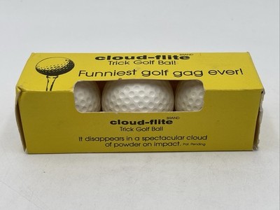 Cloud Flite Trick Golf Ball Exploding Golf Ball Powder Smoke Golf Gag Gift 3 Pac