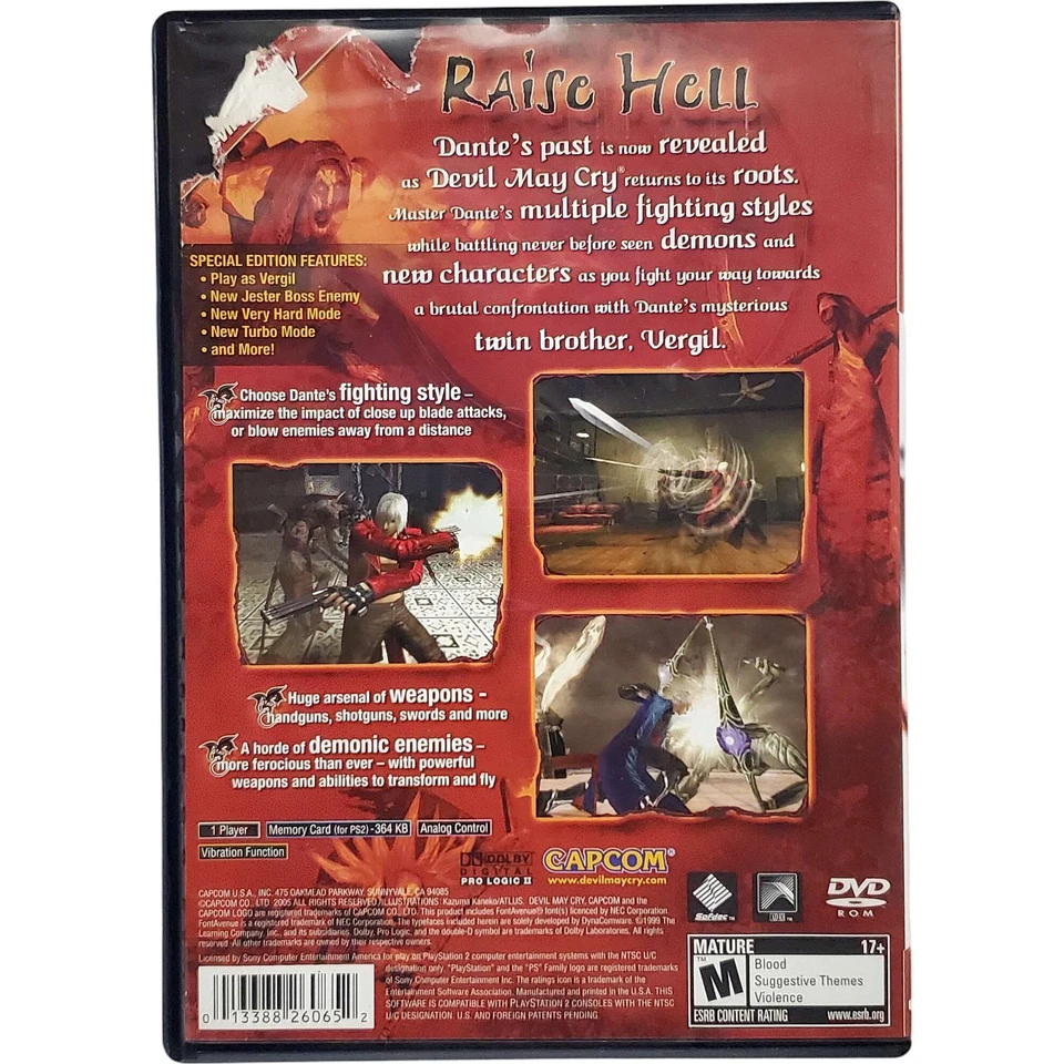 (Wavy Cover Art) Devil May Cry 3 Special Edition Greatest Hits Playstation 2 PS2 - Image 2 of 4
