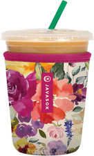 Javasok Iced Coffee Cold Soda Insulated Neoprene Cup Sleeve Small: 16-20Oz