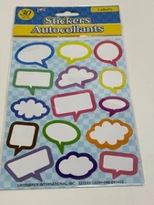 Jot Labels Stickers 30 Count Speech Bubble Assorted Colors