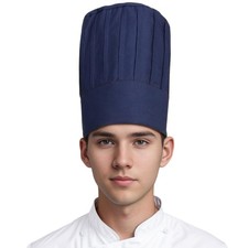 Tall Chef Hat Adjustable Elastic Chef Cap for Men Women Kitchen Cooking BBQ